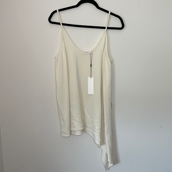 Helmut Lang Tops - Helmut Lang - Ivory Sleeveless Asymmetrical Tank NWT